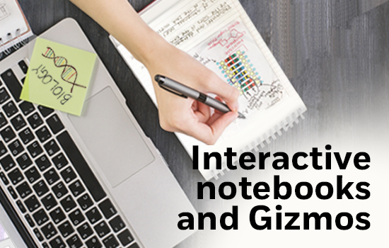 interactive notebooks and Gizmos